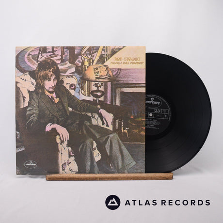 Rod Stewart Never A Dull Moment LP Vinyl Record - Front Cover & Record