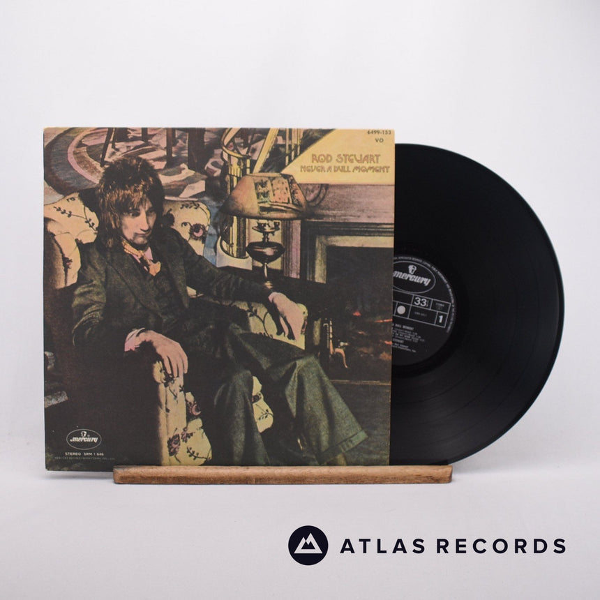 Rod Stewart Never A Dull Moment LP Vinyl Record - Front Cover & Record