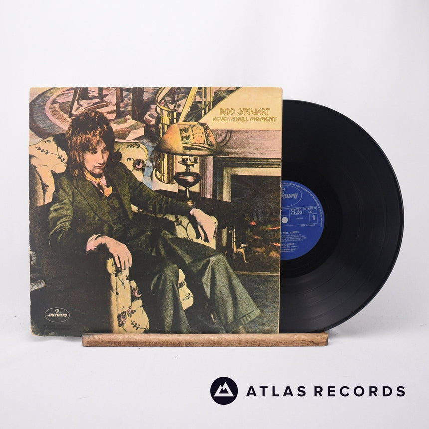 Rod Stewart Never A Dull Moment LP Vinyl Record - Front Cover & Record