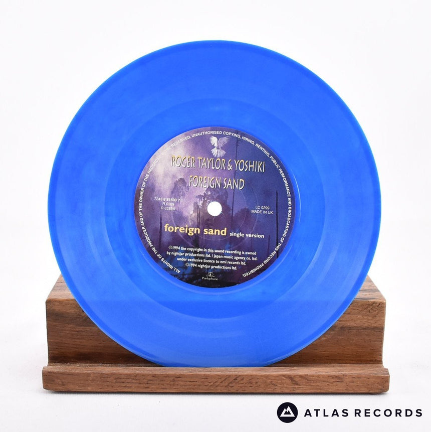 Roger Taylor - Foreign Sand - Blue 7" Vinyl Record - NM/NM