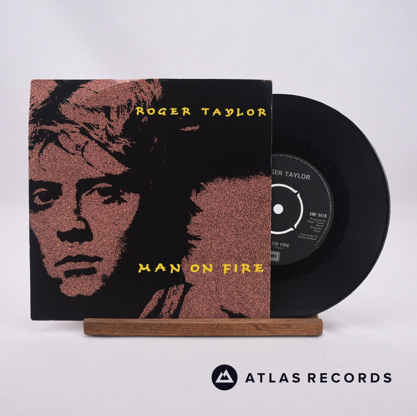 Roger Taylor Man On Fire 7" Vinyl Record - Front Cover & Record