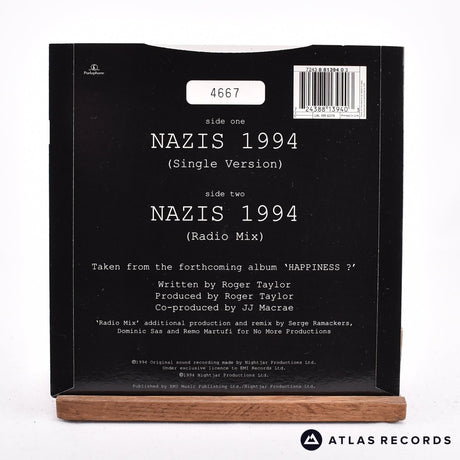 Roger Taylor - Nazis 1994 - Red Limited Edition Numbered 7" Vinyl Record - NM/EX