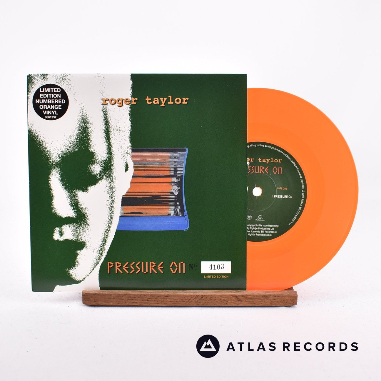 Roger Taylor Pressure On 7" Vinyl Record - Front Cover & Record