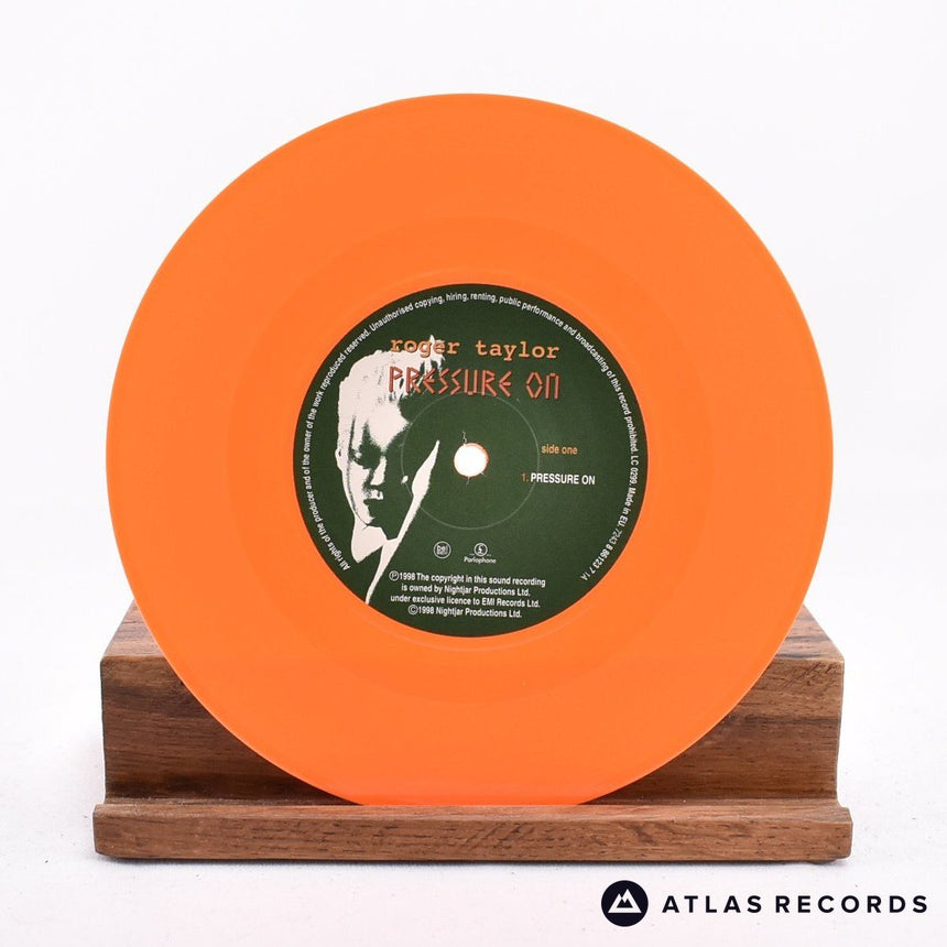 Roger Taylor - Pressure On - Orange 7" Vinyl Record - NM/NM