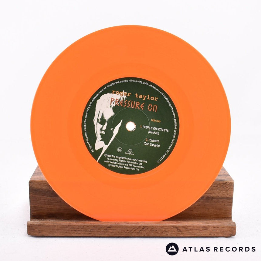 Roger Taylor - Pressure On - Orange 7" Vinyl Record - NM/NM