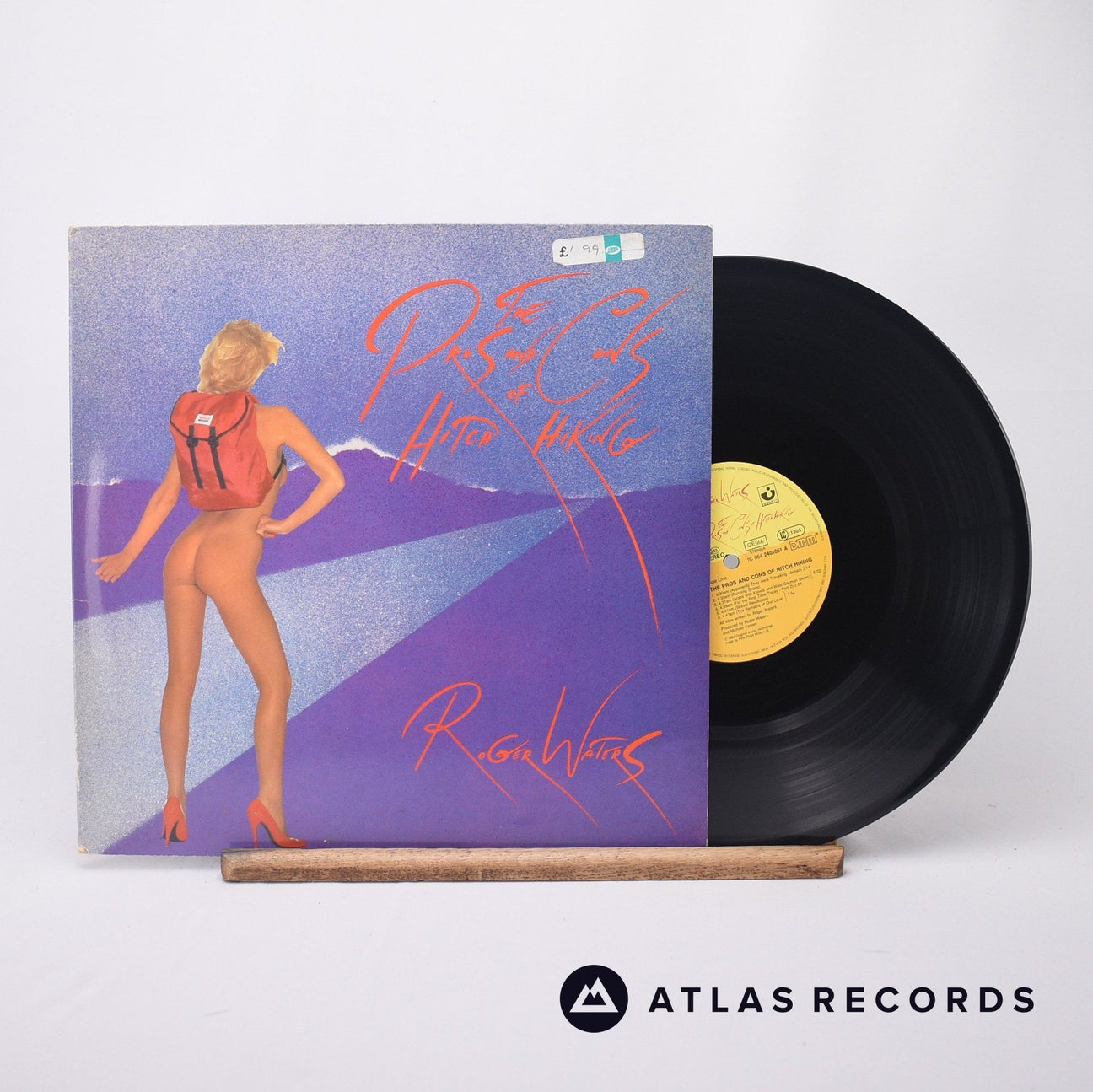 Roger Waters The Pros And Cons Of Hitch Hiking LP Vinyl Record - Front Cover & Record