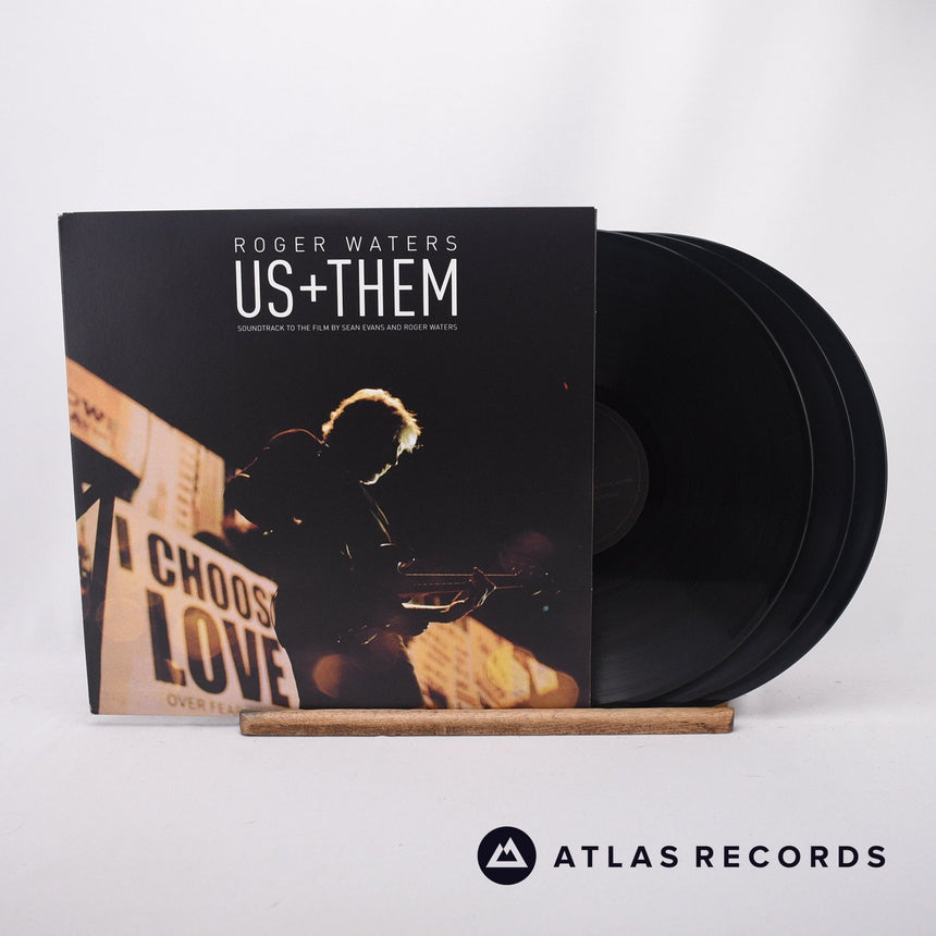 Roger Waters Us + Them 3 x LP Vinyl Record - Front Cover & Record