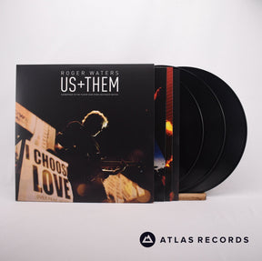 Roger Waters Us + Them 3 x LP Vinyl Record - Front Cover & Record