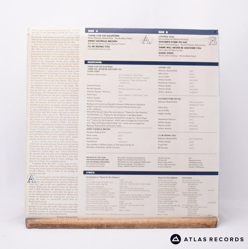 Roland Kirk - The Return Of The 5000 Lb. Man - LP Vinyl Record - EX/EX