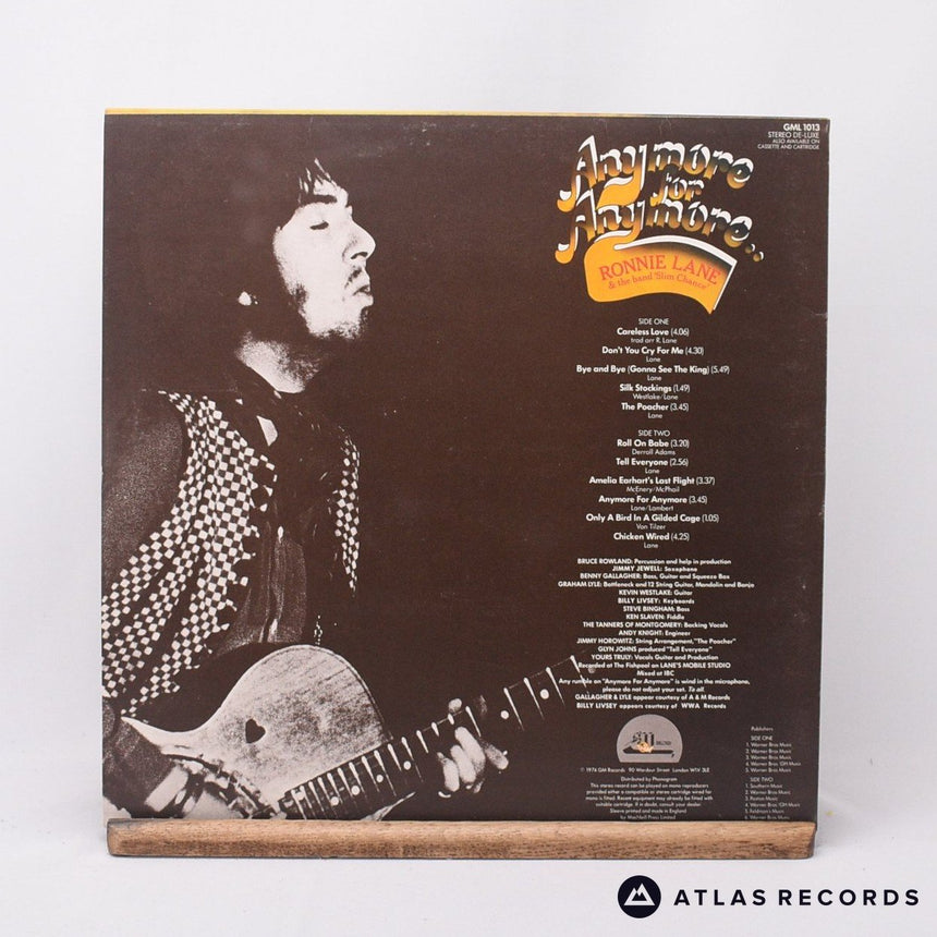 Ronnie Lane & Slim Chance - Anymore For Anymore - LP Vinyl Record - EX/EX