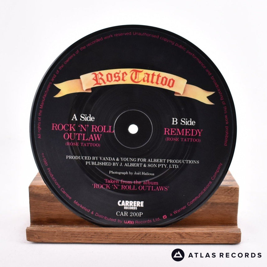 Rose Tattoo - Rock 'N' Roll Outlaw - Picture Disc 7" Vinyl Record - EX