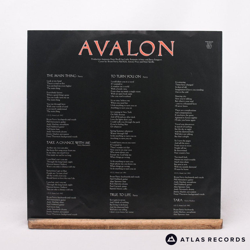 Roxy Music - Avalon - A//4 B//4 LP Vinyl Record - VG+/VG+
