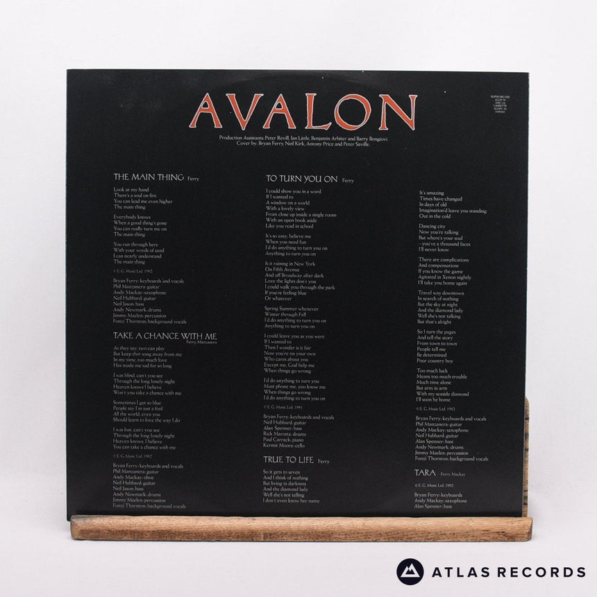 Roxy Music - Avalon - A//1 B//4 LP Vinyl Record - VG+/EX