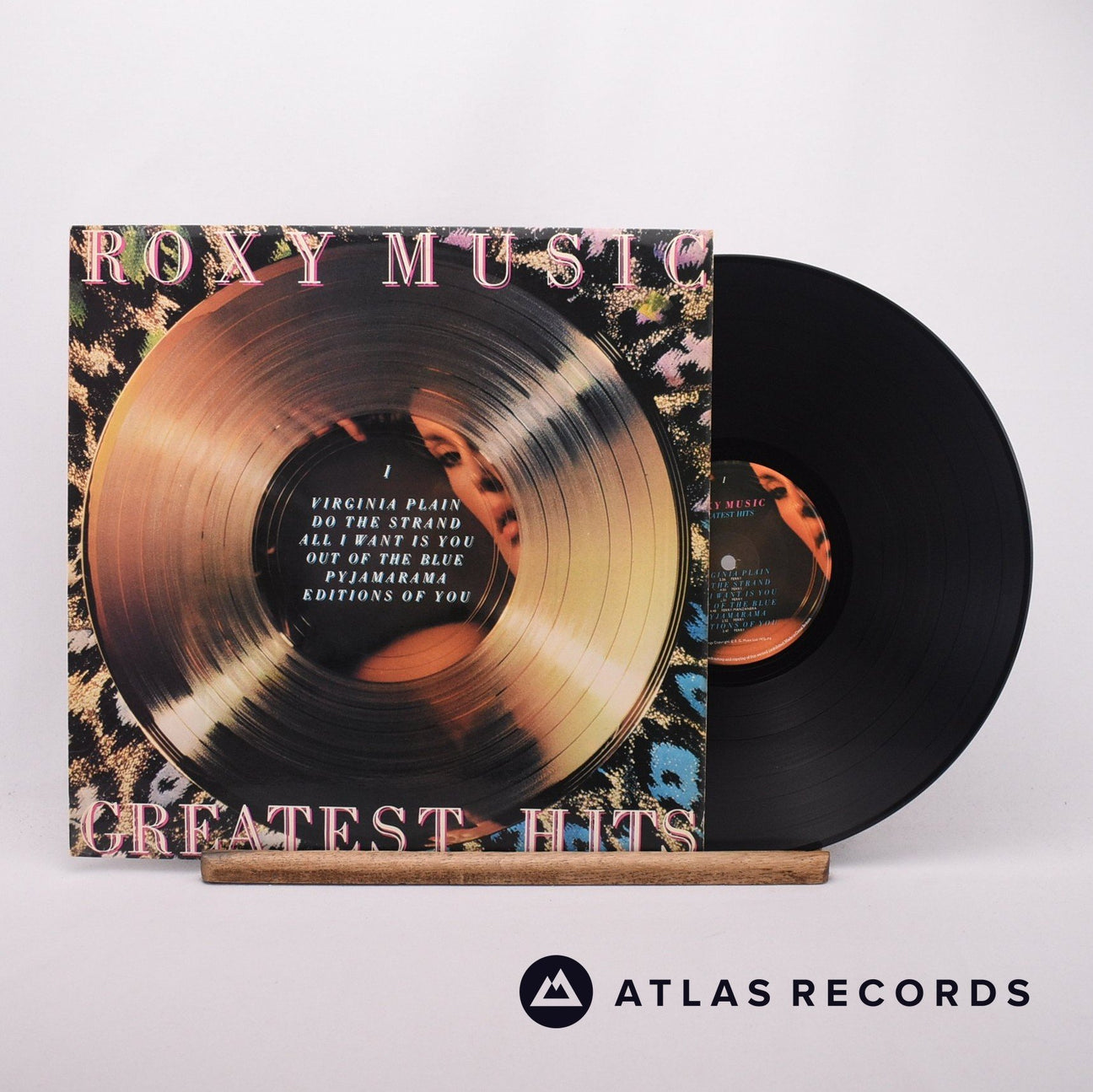 Roxy Music Greatest Hits LP Vinyl Record - Front Cover & Record
