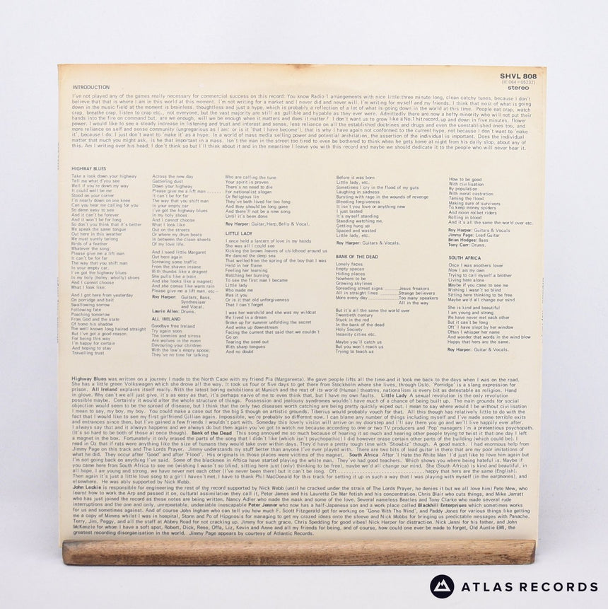 Roy Harper - Lifemask - First Press A-4 B-3 LP Vinyl Record - VG+/EX