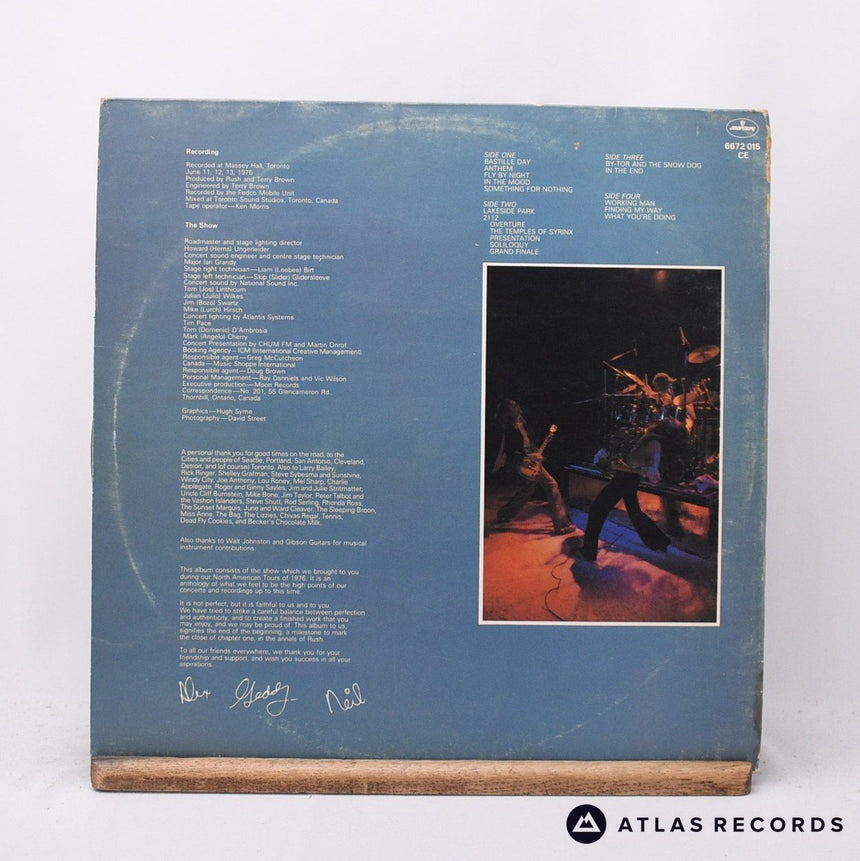 Rush - All The World's A Stage - Double LP Vinyl Record - VG+/VG+