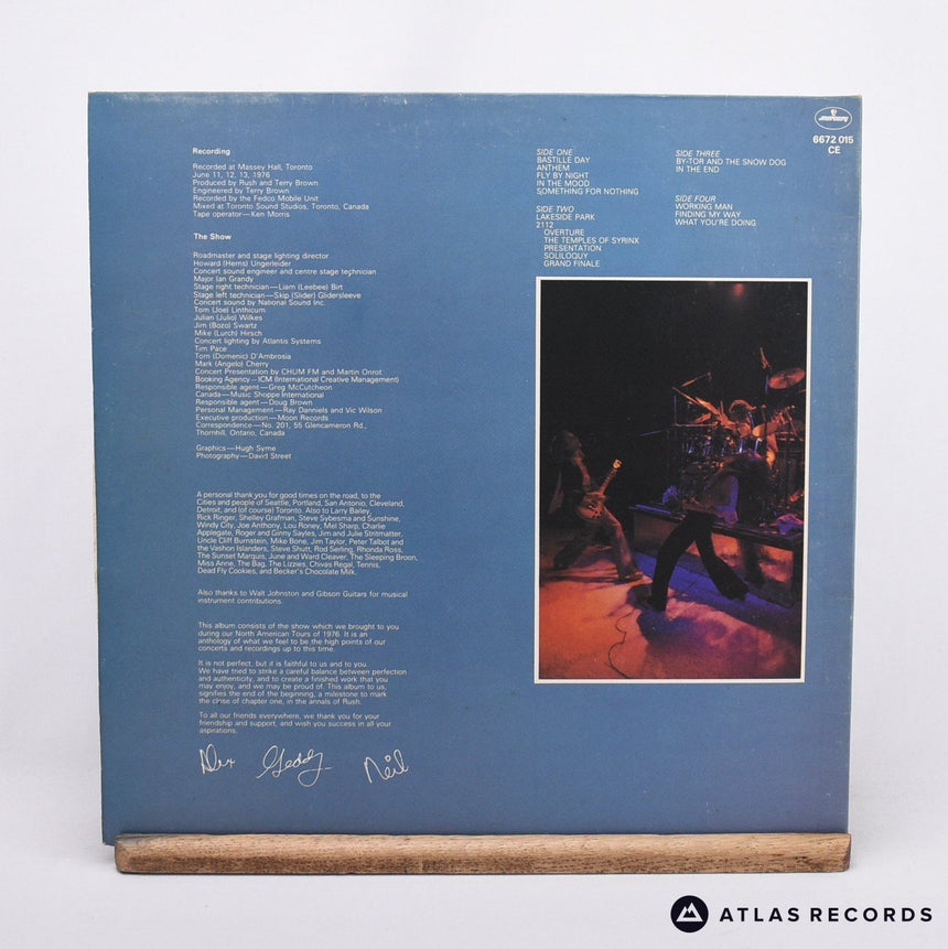 Rush - All The World's A Stage - Gatefold 2 x LP Vinyl Record - VG+/EX