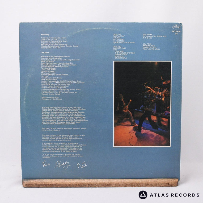 Rush - All The World's A Stage - Gatefold 1Y 2Y 2 x LP Vinyl Record - VG+/EX