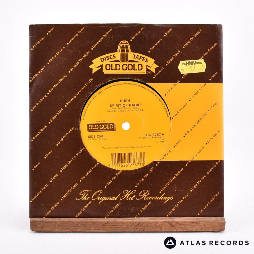 Rush Spirit Of Radio 7" Vinyl Record - In Sleeve