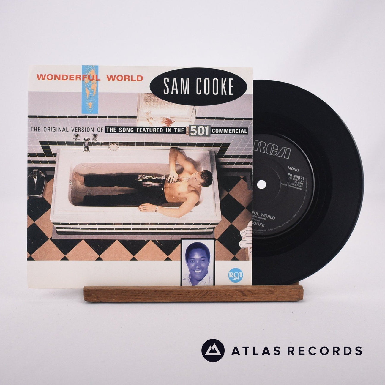 Sam Cooke Wonderful World 7" Vinyl Record - Front Cover & Record