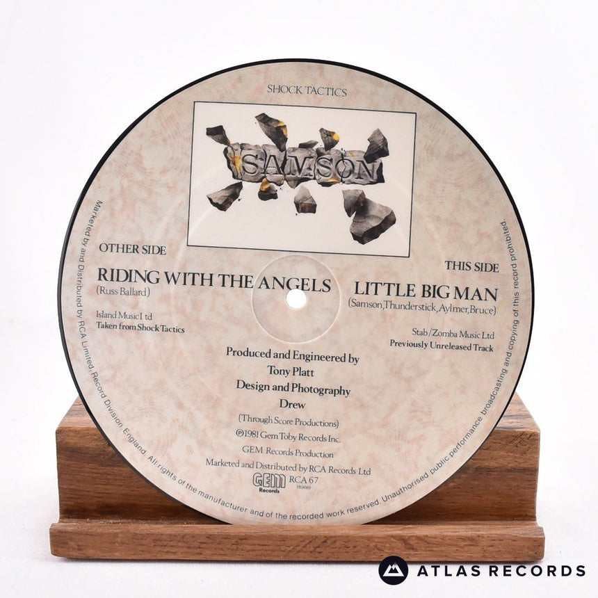 Samson - Riding With The Angels - Picture Disc 7" Vinyl Record - EX