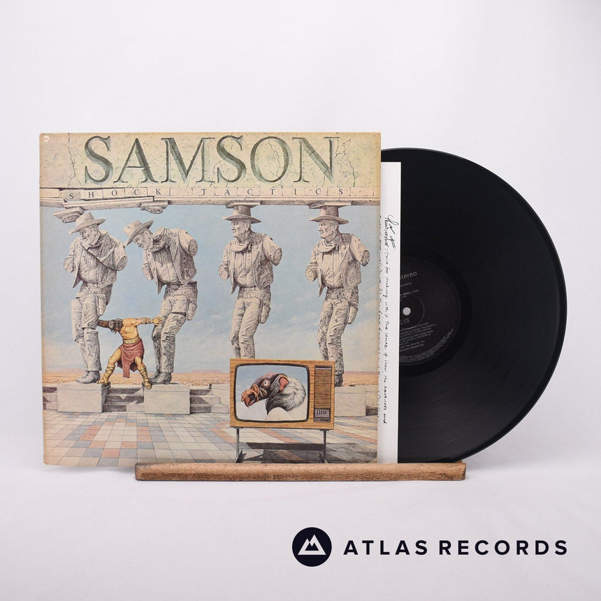 Samson Shock Tactics LP Vinyl Record - Front Cover & Record