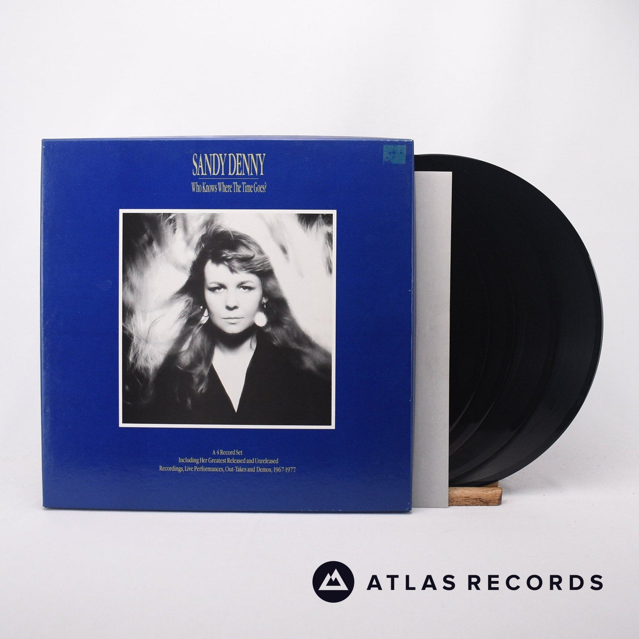 Sandy Denny Who Knows Where The Time Goes? 4 x LP Vinyl Record - Front Cover & Record