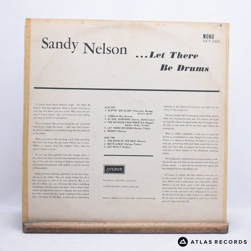 Sandy Nelson - Let There Be Drums - LP Vinyl Record - VG+/EX