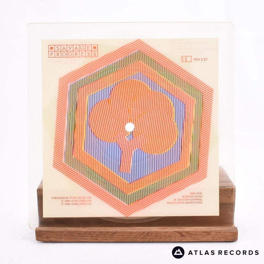 Savage Progress - Burning Bush - Picture Disc Shaped 7" Vinyl Record - EX/VG+