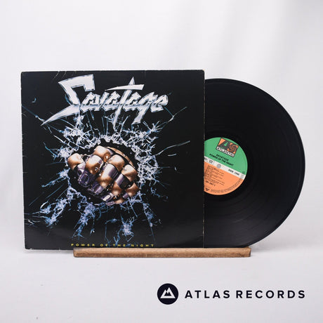 Savatage Power Of The Night LP Vinyl Record - Front Cover & Record