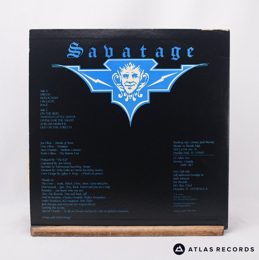 Savatage - Sirens - -A -Z LP Vinyl Record - VG+/EX