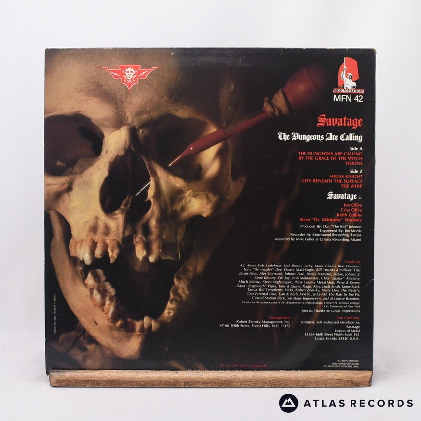 Savatage - The Dungeons Are Calling - Mpo A1 B1 12" Vinyl Record - VG+/EX