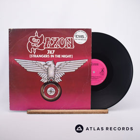Saxon 747 (Strangers In The Night) 12" Vinyl Record - Front Cover & Record