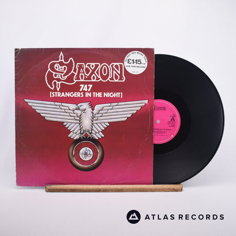 Saxon 747 (Strangers In The Night) 12" Vinyl Record - Front Cover & Record