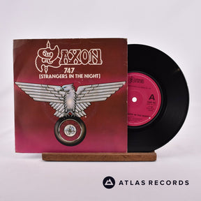 Saxon 747 (Strangers In The Night) 7" Vinyl Record - Front Cover & Record