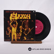 Saxon And The Bands Played On 7" Vinyl Record - Front Cover & Record