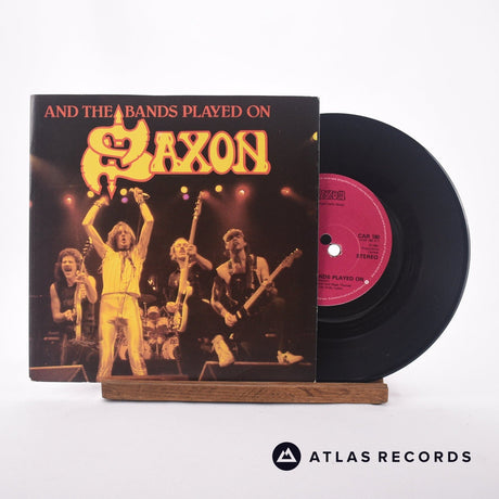 Saxon And The Bands Played On 7" Vinyl Record - Front Cover & Record