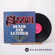 Saxon Denim And Leather LP Vinyl Record - Front Cover & Record