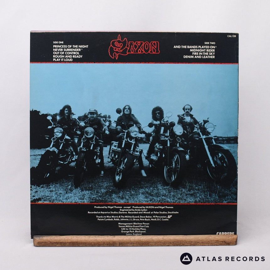 Saxon - Denim And Leather - Insert LP Vinyl Record - EX/EX