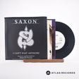 Saxon I Can't Wait Anymore 7" Vinyl Record - Front Cover & Record