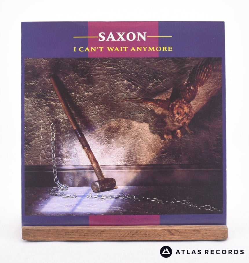 Saxon - I Can't Wait Anymore - Insert Numbered Poster 7" Vinyl Record - EX/NM