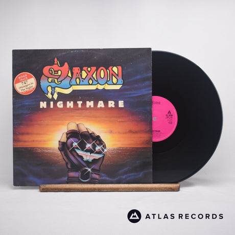 Saxon Nightmare 12" Vinyl Record - Front Cover & Record