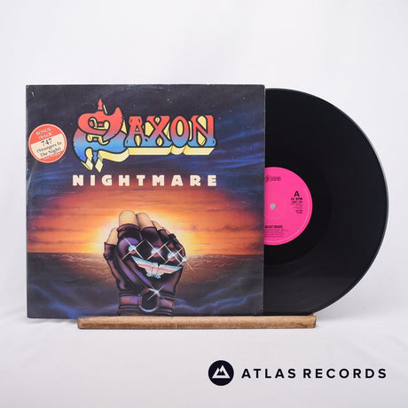 Saxon Nightmare 12" Vinyl Record - Front Cover & Record