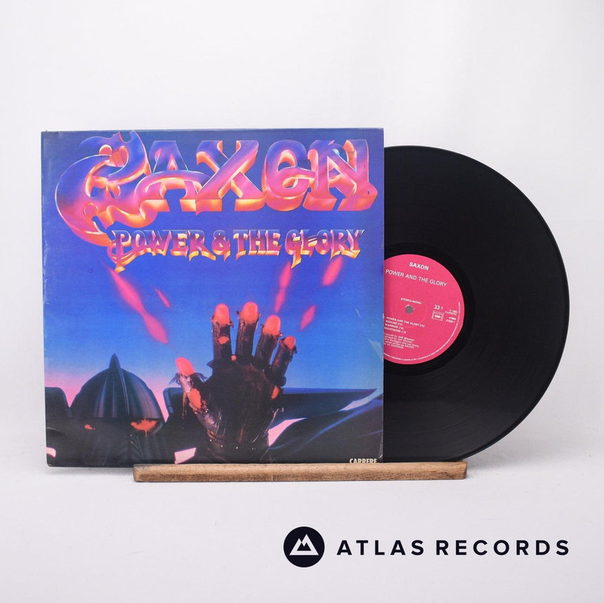 Saxon Power & The Glory LP Vinyl Record - Front Cover & Record