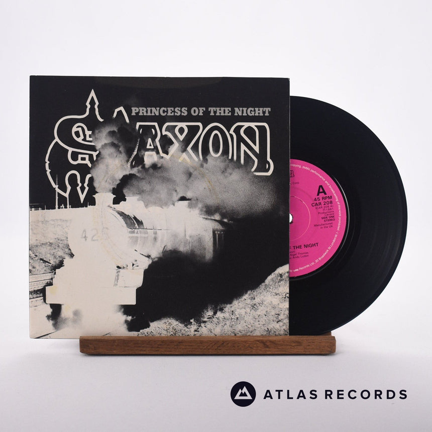 Saxon Princess Of The Night 7" Vinyl Record - Front Cover & Record