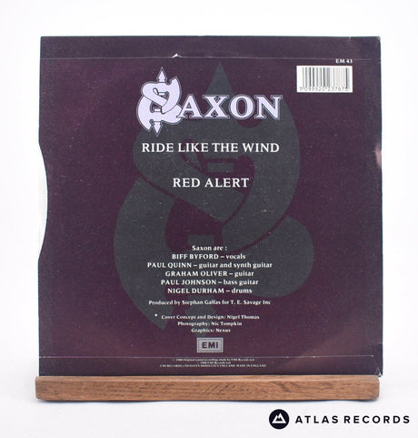 Saxon - Ride Like The Wind - 7" Vinyl Record - VG+/EX