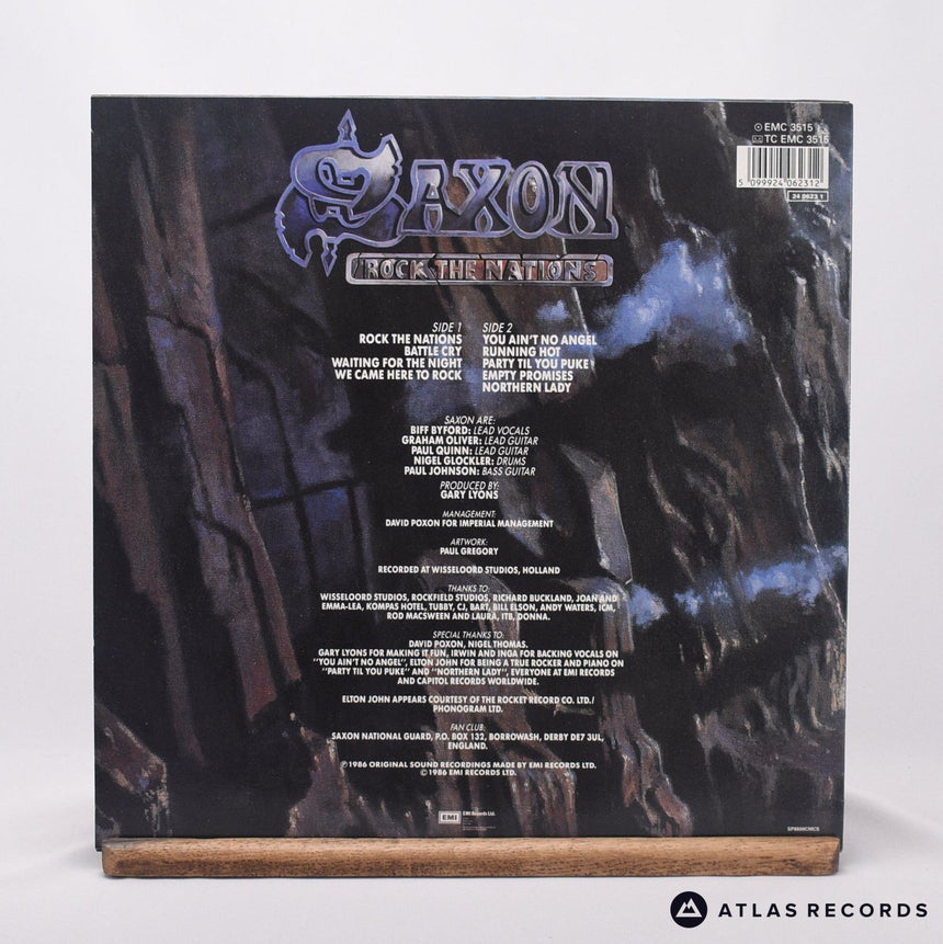 Saxon - Rock The Nations - Sterling LP Vinyl Record - EX/EX