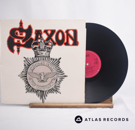 Saxon Strong Arm Of The Law LP Vinyl Record - Front Cover & Record