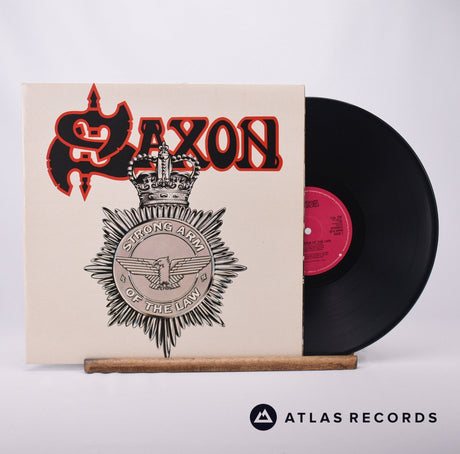 Saxon Strong Arm Of The Law LP Vinyl Record - Front Cover & Record