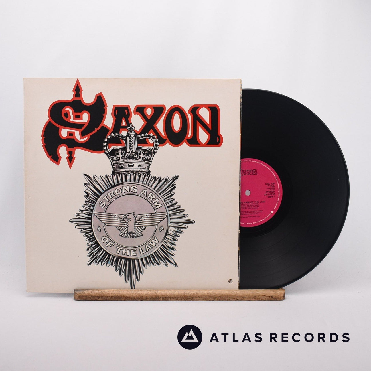 Saxon Strong Arm Of The Law LP Vinyl Record - Front Cover & Record